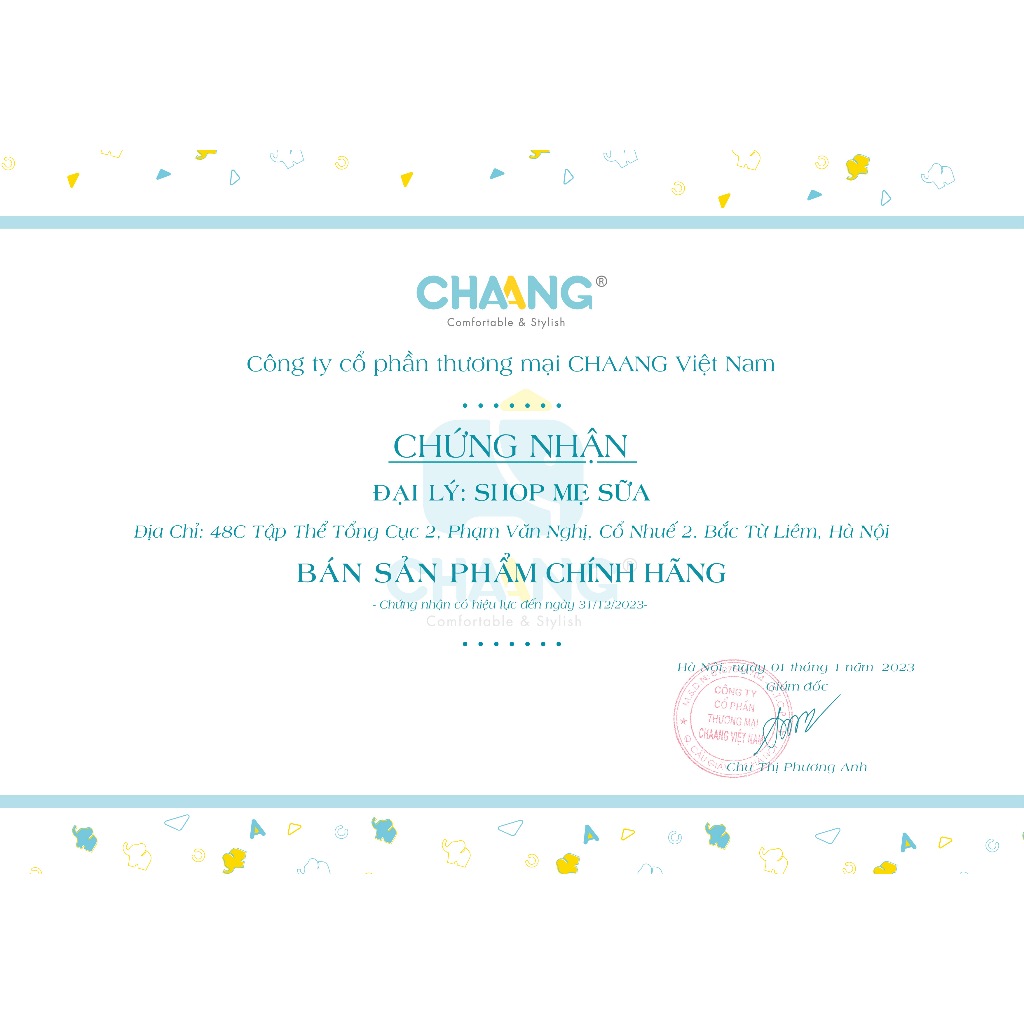 CHAANG Bộ Cộc Tay Cotton Cho Bé 6M-5Y