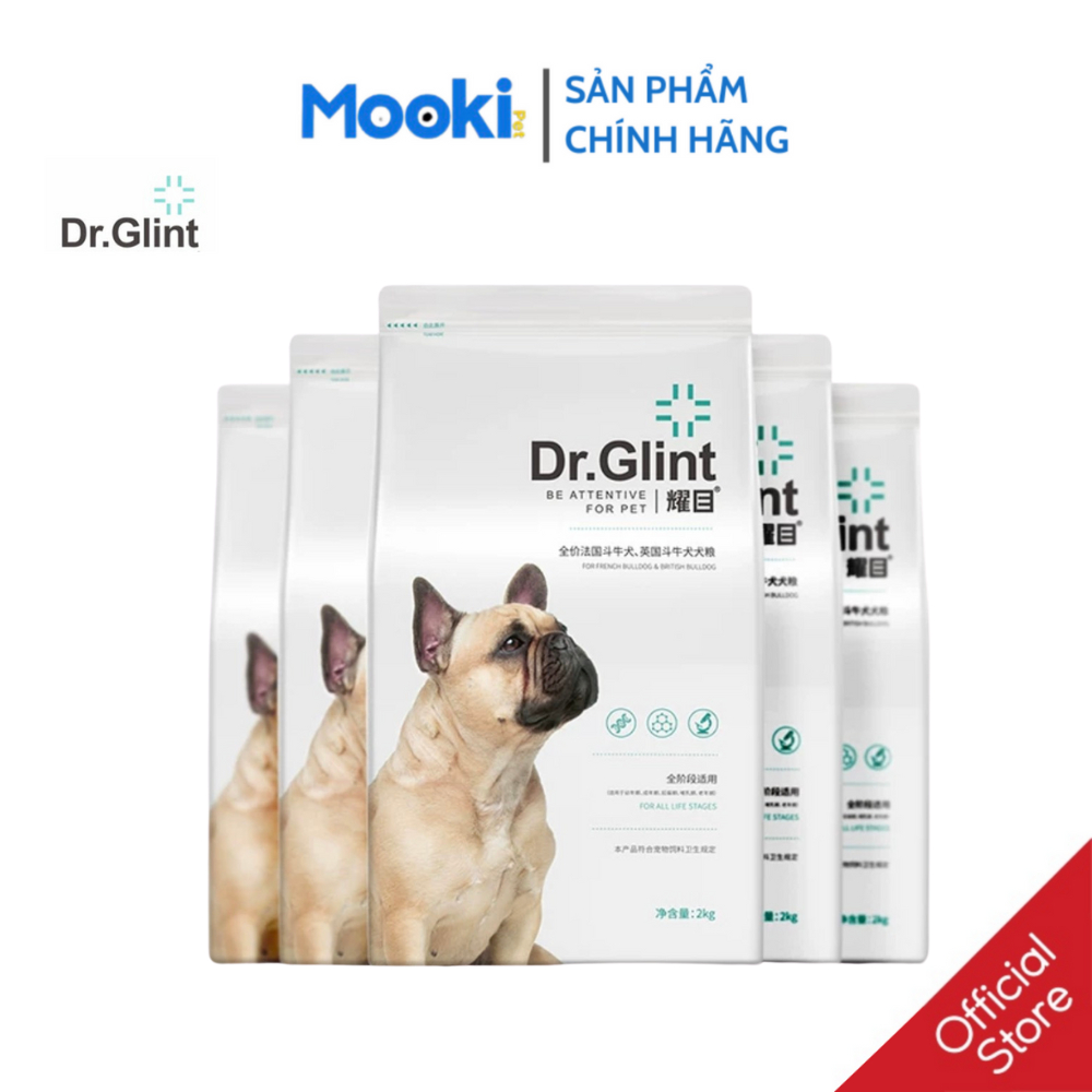 Combo 5 Túi hạt 10kg bull pháp và bull anh hỗ trợ phát triển thể chất bổ sung canxi dành cho chó lớn và nhỏ Dr.Glint