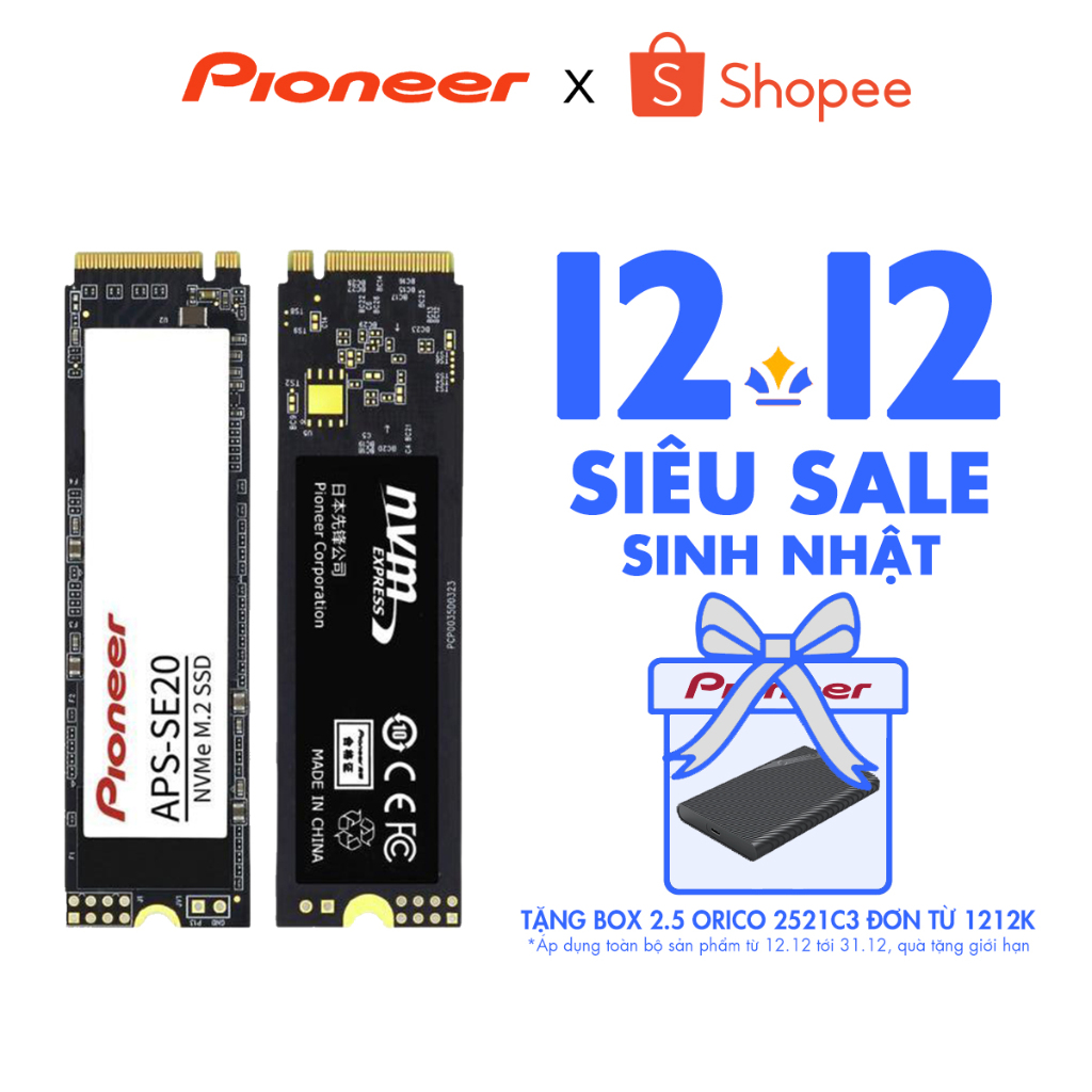 Ổ cứng SSD Pioneer M.2 PCIe 3.0 NVMe Gen3x4 - Hàng Chính Hãng