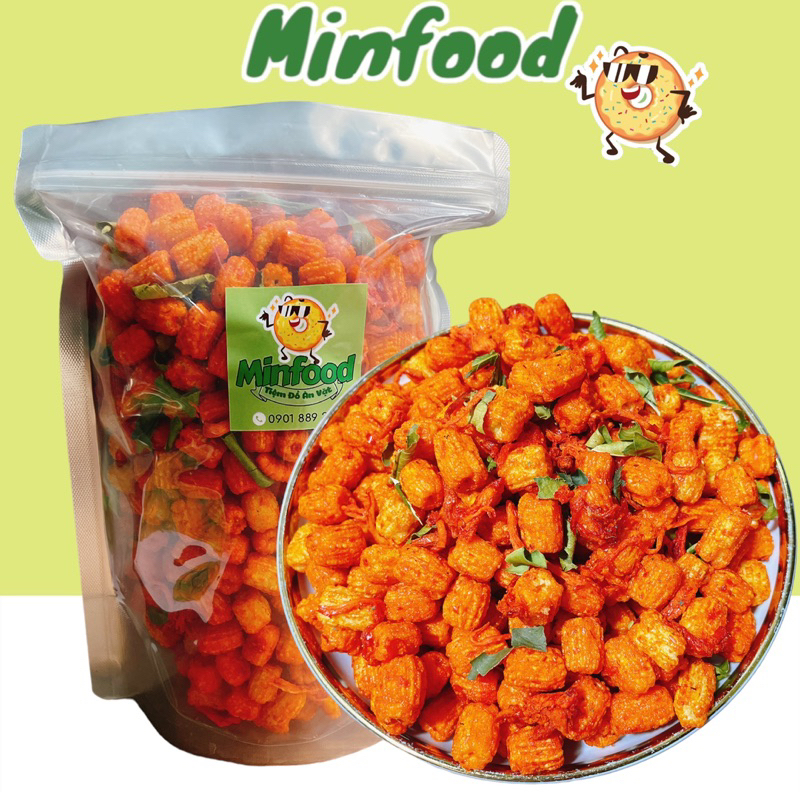 Nui sấy khô bò lá chanh tẩm gia vị thơm ngon Minfood ăn vặt 500G