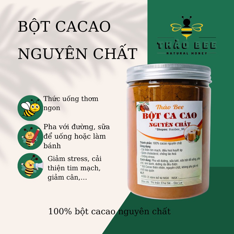 500gr Bột Cacao nguyên chất (thơm ngon đặc biệt)