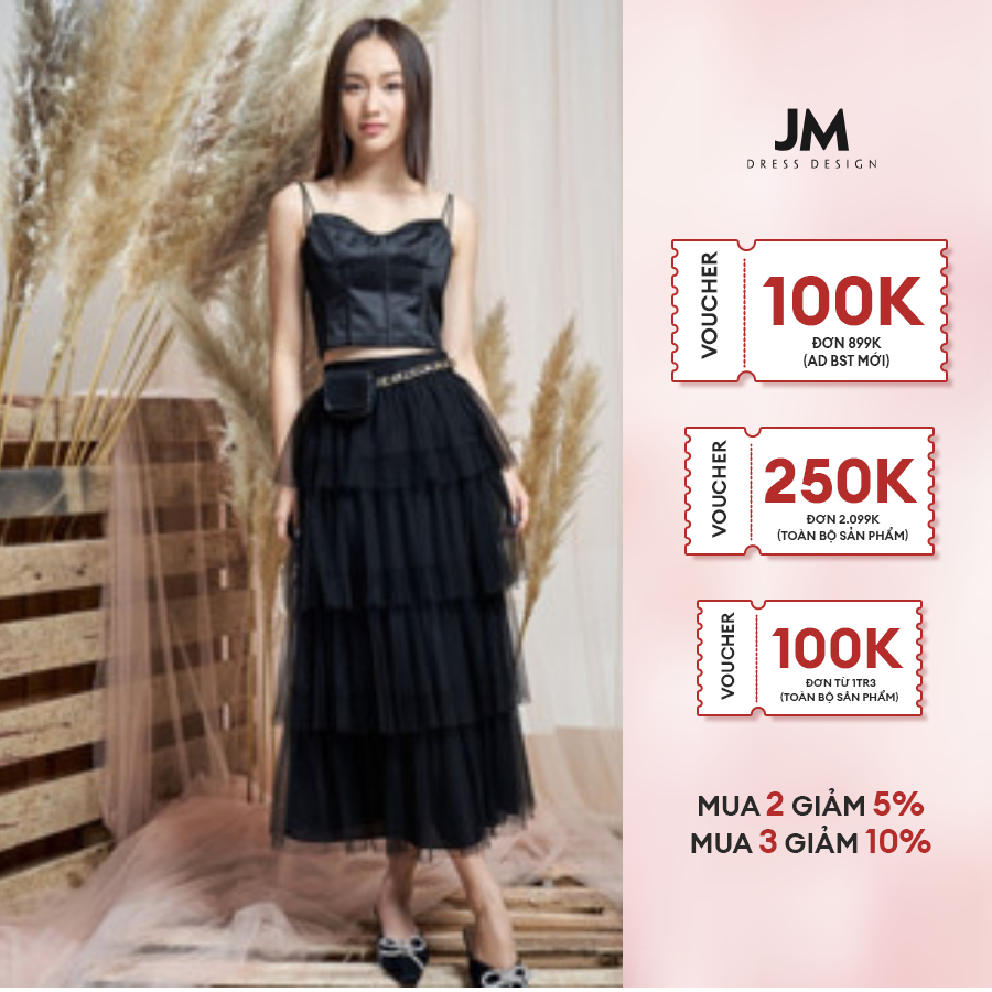 Chân váy lưới tầng JM Dress Design 4L11.2203MF