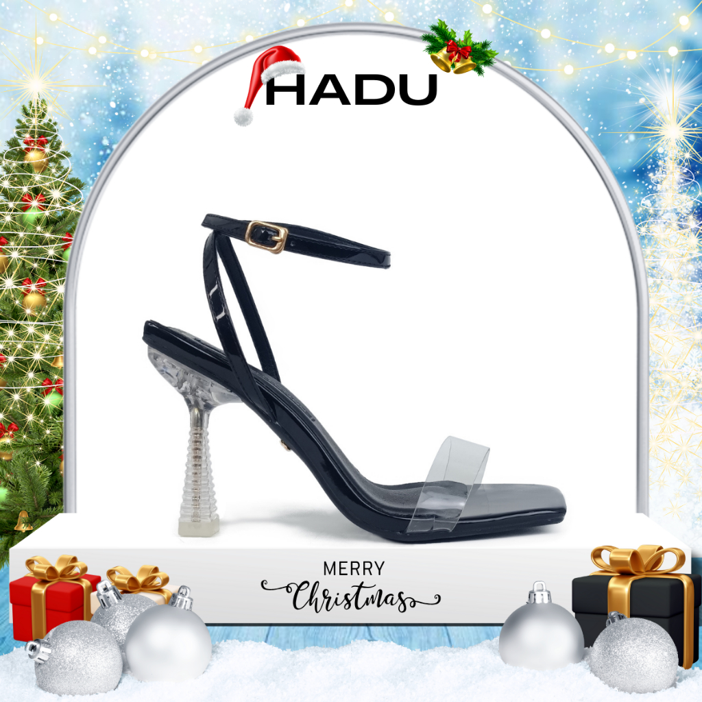 Giày Sandal Cao Gót Mika Lõi Thép 10P Quai Trong CELENIA HADU L955, Hàng Cao Cấp, BH 24 Tháng