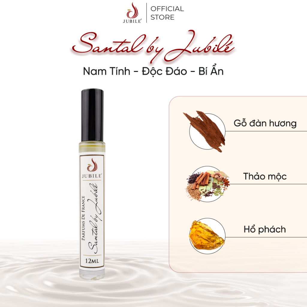 Tinh Dầu Nước Hoa Pháp Santal by Jubilé Độc Đáo Quyến Rũ Cao Cấp Chính Hãng 12ml