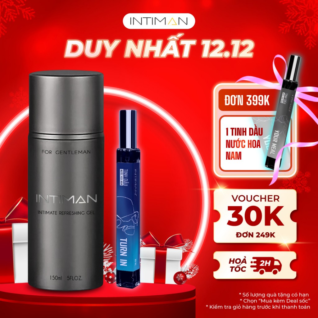 Combo Alpha Man Gel Lạnh Vệ Sinh, Tinh Dầu Nước Hoa Nam Turn In INTIMAN Hương Tươi Mát Cho Người Đàn Ông Thú Vị