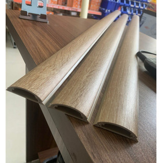 Nẹp Sàn Bán Nguyệt Vân Gỗ D30, D45, Ghen Sàn Vân Gỗ Đi Dây Điện Thương Hiệu ASIA Nhựa Cao Cấp