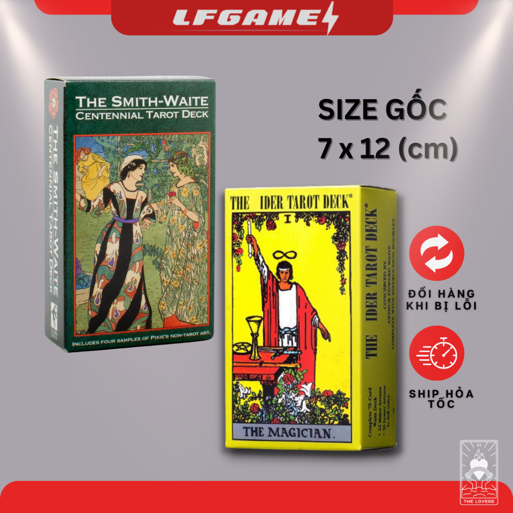[SIZE GỐC+Tặng đá] Bài Tarot size gốc 7x12 Smith Waite và Tarot The Rider The Magician Smith Waite 7
