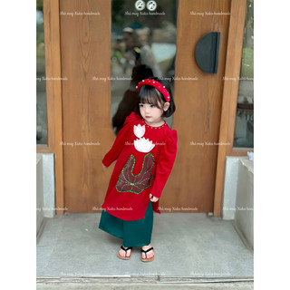 Áo dài nhung trai gái Nhà Xuka handmade(Hàng đặt may)