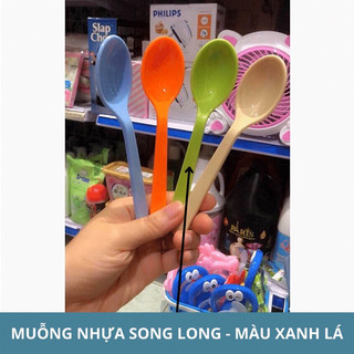 Muỗng nhựa ăn dặm cho bé song long - Thìa ăn cơm cho bé