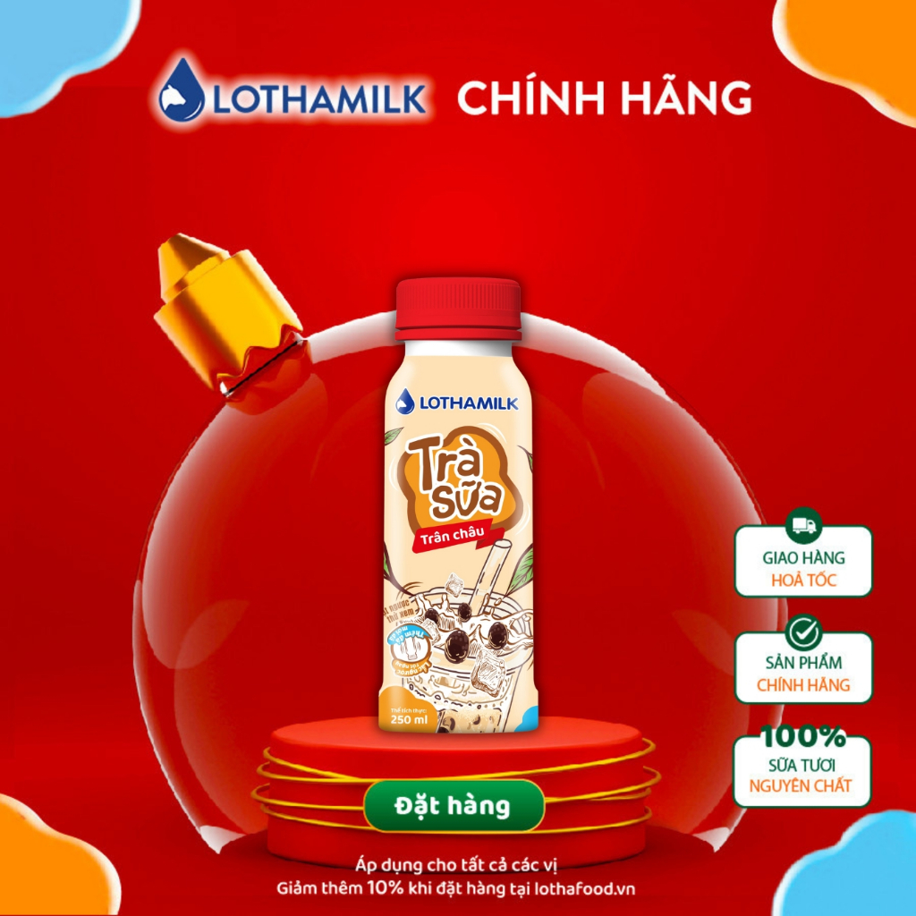 Trà sữa thanh trùng Lothamilk chai 250ml