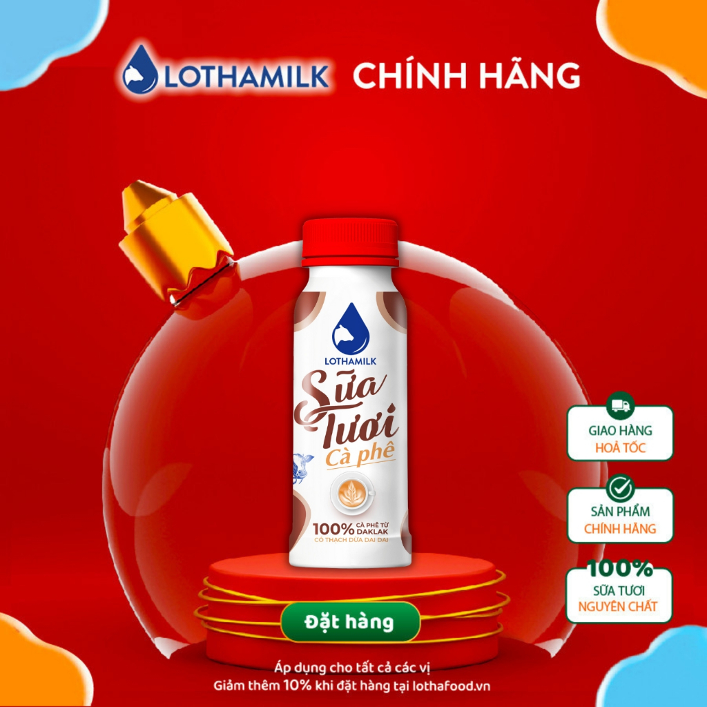 Sữa Tươi Cà Phê Thanh Trùng Lothamilk chai 250ml