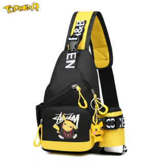 Túi đeo chéo mini cho bé trai bé gái TOPBEAR, TDL03 túi xách, túi trẻ em Pikachu + Quà tặng Pikachu