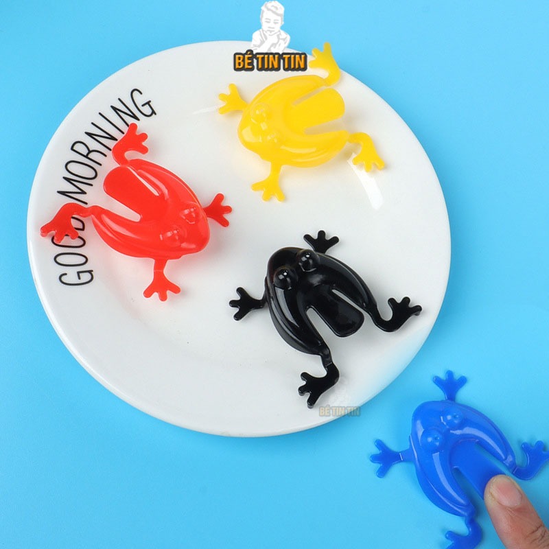Combo 10 Đồ Chơi Ếch Nhựa Bật Nhảy, Ếch Nảy Vui Nhộn Cho Bé.