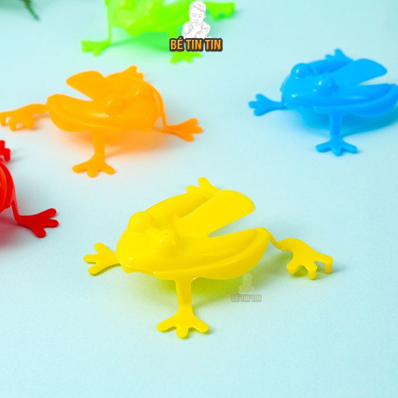 Combo 10 Đồ Chơi Ếch Nhựa Bật Nhảy, Ếch Nảy Vui Nhộn Cho Bé.