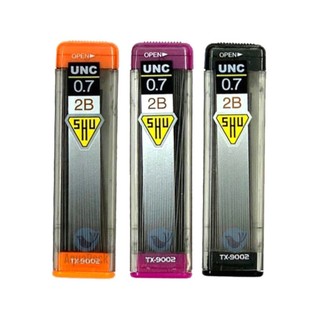Ngòi ruột chì kim bấm unc tx-9002 / tx9002 loại 2b ngòi 0.7mm vỏ nhiều màu ngẫu nhiên
