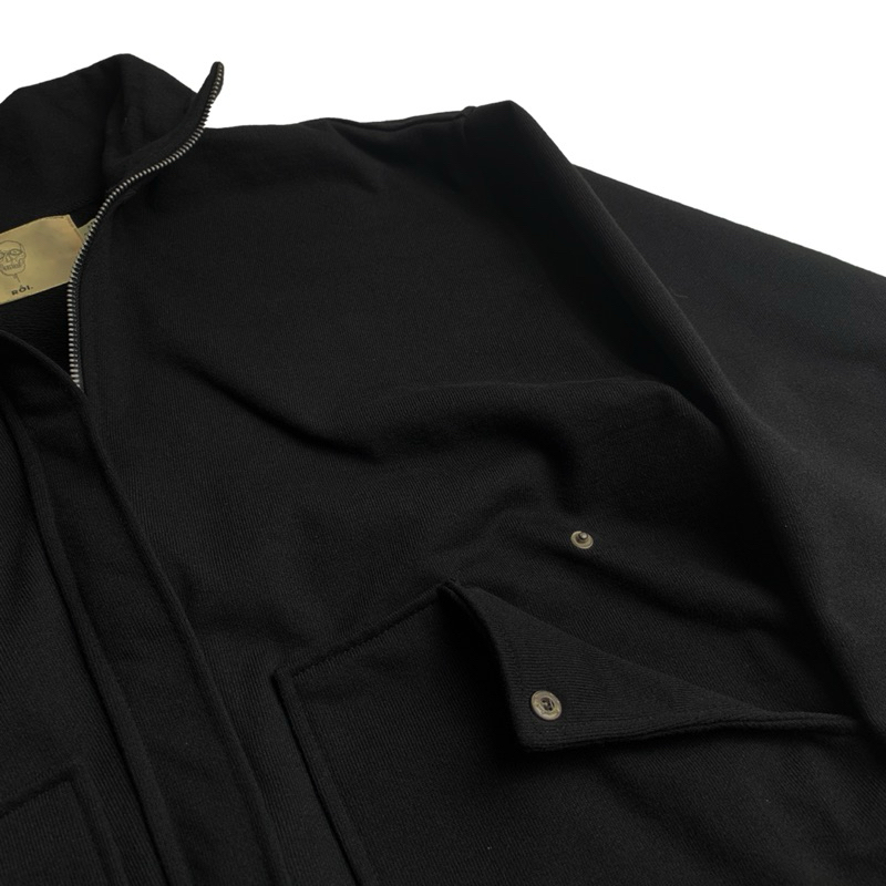 #roiworkshop Áo Khoác Nỉ Nam Nữ Cổ Cài