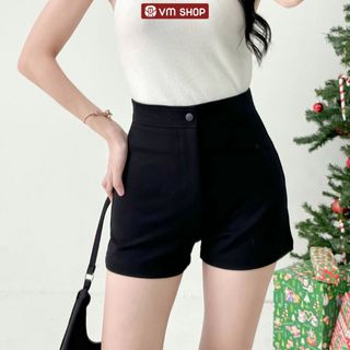 Quần short nữ VM Shop cạp cao trơn dáng ôm đùi ngắn cao cấp basic thời trang 09182 STU00040