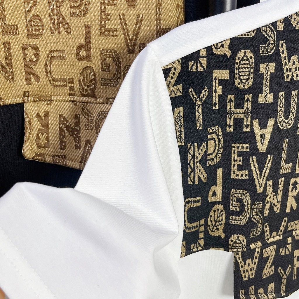 Áo thun nam nữ cổ tròn tay ngắn phối dây cổ in logo LV, TIMOTY,  áo chất cotton thoáng mát thời trang hot trend giá tốt.