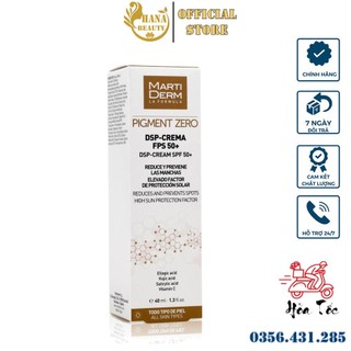 Kem dưỡng ngày chống nắng sáng da mờ sắc tố martiderm pigment zero dsp spf50+ cream duy trì sau hydroqui