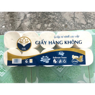 Giấy vệ sinh Hang Khong 3 lớp bịch 10 cuộn nặng 1,2kg loại xịn xò