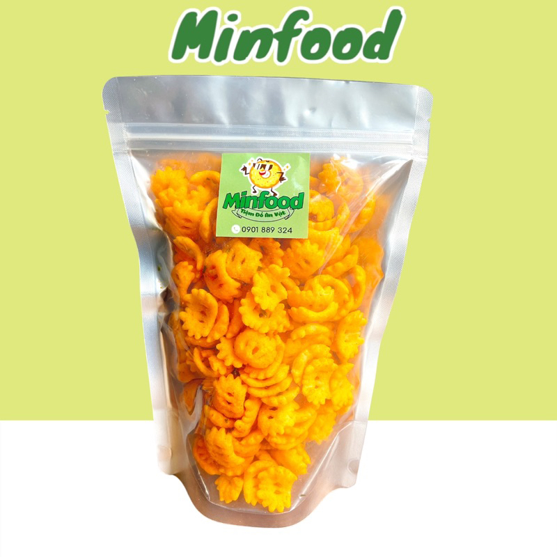 Bánh Snack Cua Tẩm Vị Minfood Bim Bim Cua Lắc Mắm Hanh Thơm Ngon 100G / 250G / 500G