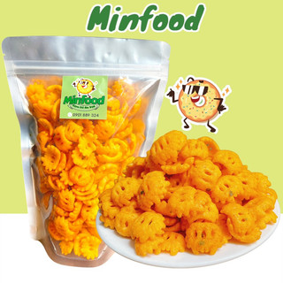 Bánh snack cua tẩm vị minfood bim bim cua lắc mắm hanh thơm ngon 100g / 250g / 500g
