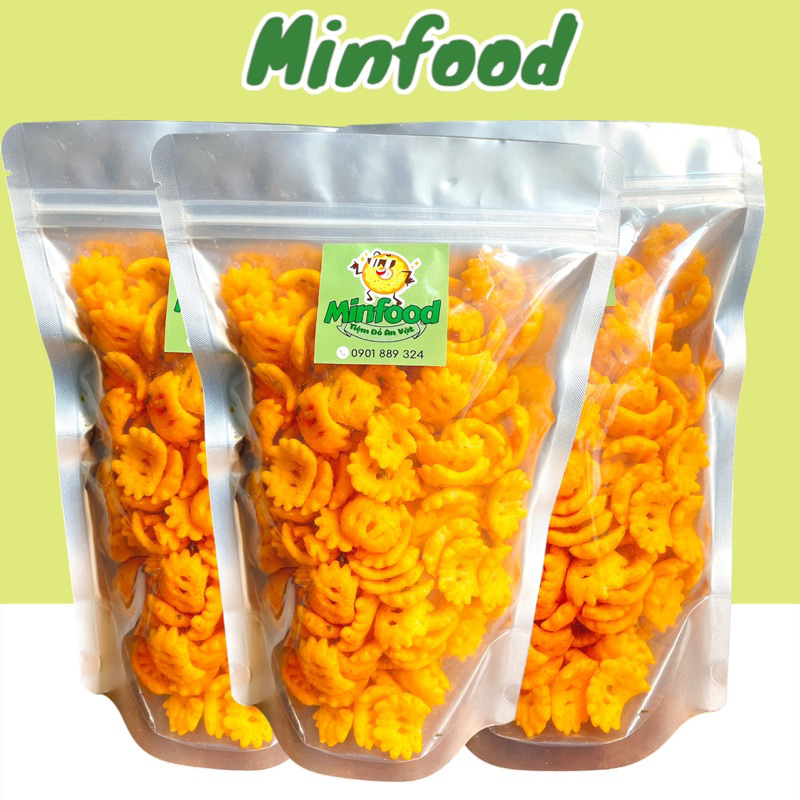 Bánh Snack Cua Tẩm Vị Minfood Bim Bim Cua Lắc Mắm Hanh Thơm Ngon 100G / 250G / 500G