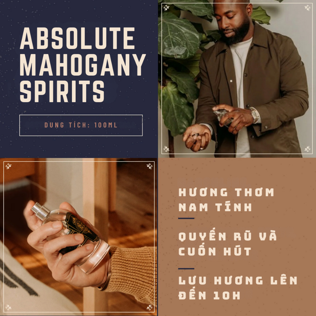 Nước hoa 18.21 MAN MADE ABSOLUTE MAHOGANY SPIRITS - Full Seal 100ml