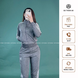 Áo khoác 3 sọc MÀU XÁM , quần dài jogger q295 màu XÁM [hình thật shop chụp] Eothon60
