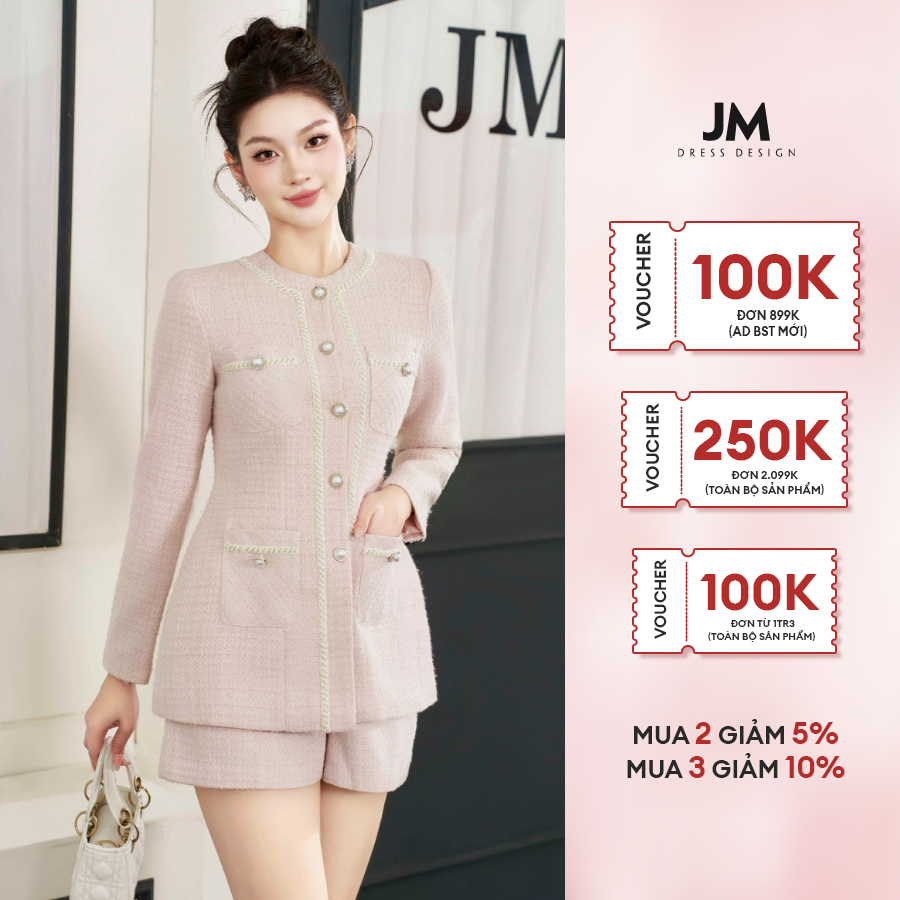 JM Dress Desgin - Áo Tweed đính ngọc 5T08.2210TW