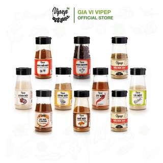Gia vị tự nhiên nấu ăn cho bé vipep bột hành bột tỏi bột quế bột gừng