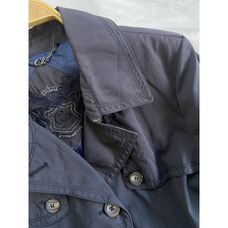 Áo khoác măng tô M482 dáng dài full nút kèm dây đai chất vải dày dặn 2 lớp 2hand Hàn si ảnh thật