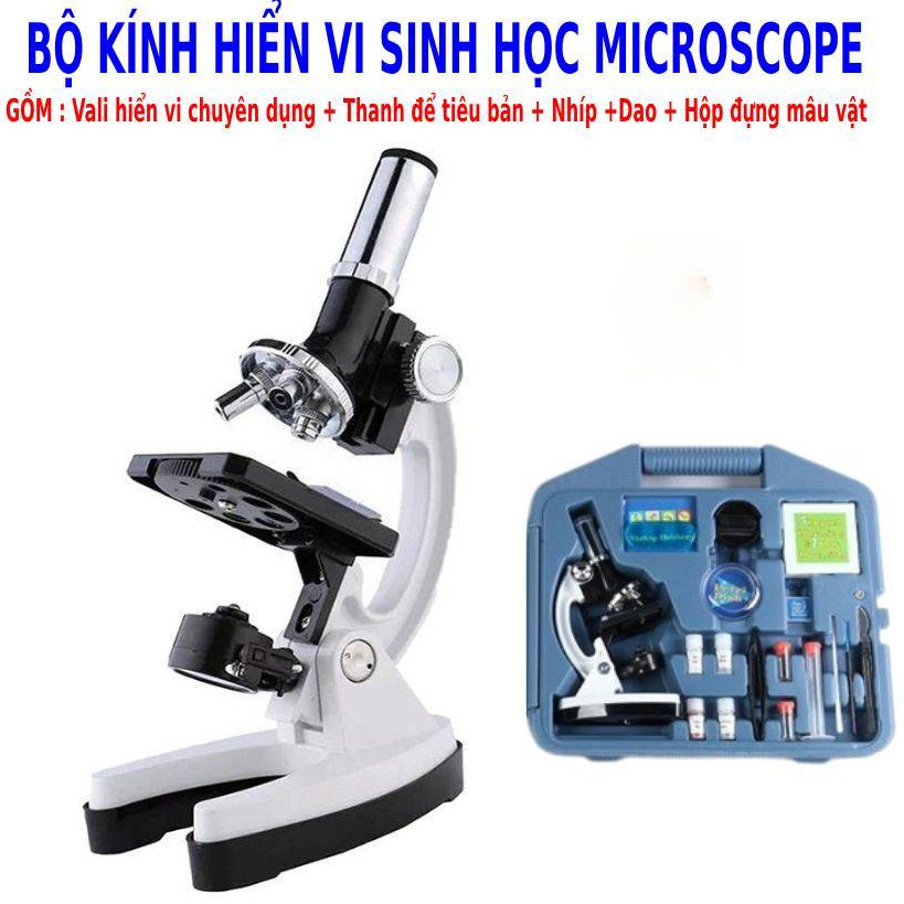 Kính hiển vi sinh học độ phóng đại 100x -1200x dùng cho trẻ, Đồ chơi trí tuệ cho bé, Kính hiển vi quang học