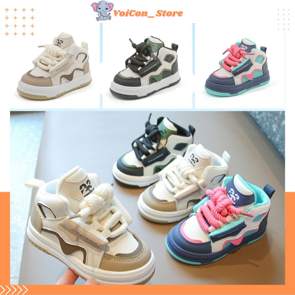 Giày thể thao trẻ em phối dây thừng bản to phong cách Hàn Quốc siêu đẹp cho bé 1 đến 6 tuổi  SY173