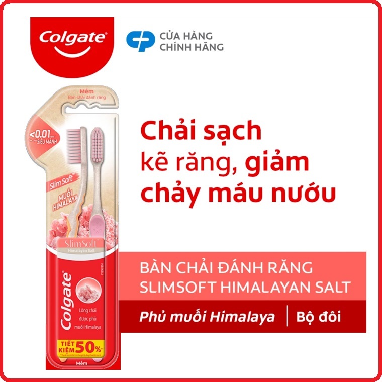 Bộ 2 Bàn chải đánh răng Colgate chứa tinh chất muối hồng Himalaya