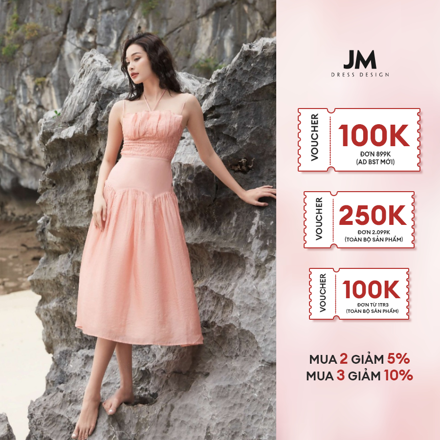 Đầm 2 dây nhún ngực JM Dress Design - 1R01.2302OG