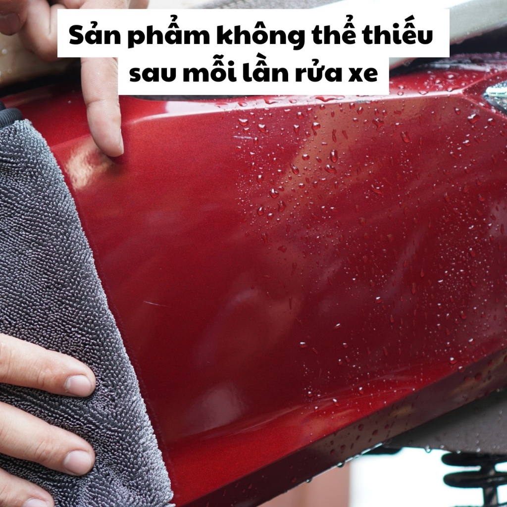 Khăn lau xe Microfiber chống trầy xước, siêu thấm nước kích thước HTCARE