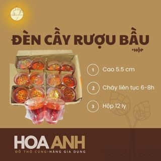 Hộp đèn cầy rượu bầu giá rẻ - Đồ thờ cúng & gia dụng Hoa Anh