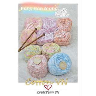 Sợi cotton vn - bảng màu loang - craft yarn vn