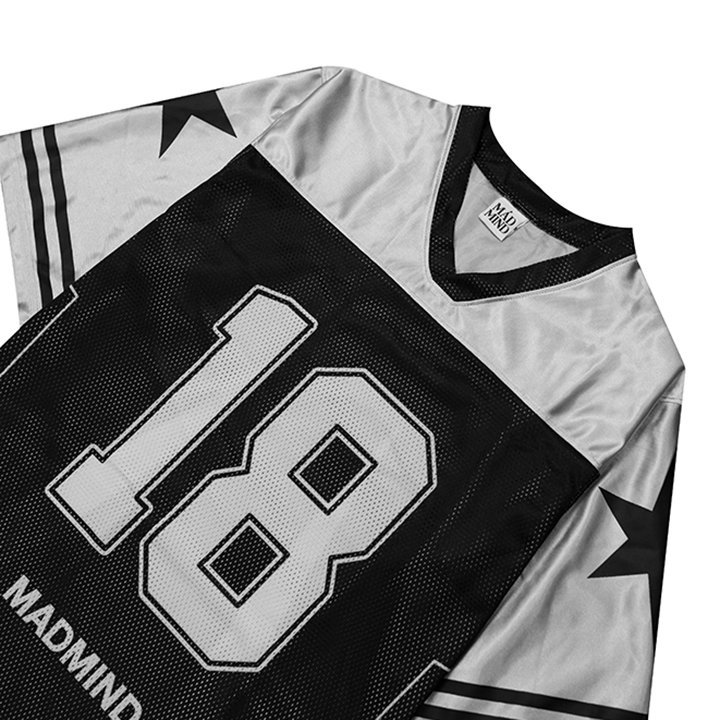 Áo Phông Thể Thao Jersey Ngắn Tay 18 Jersey Madmind - Màu Trắng / Đen