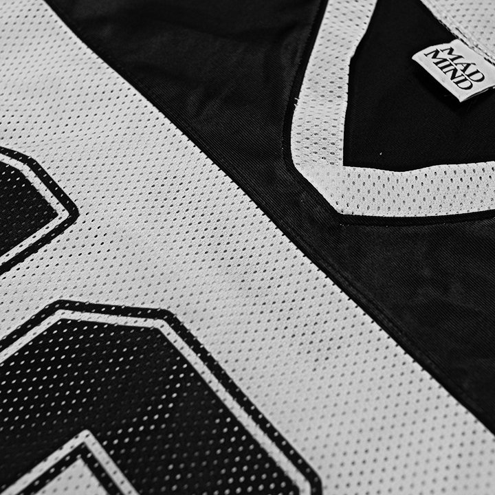 Áo Phông Thể Thao Jersey Ngắn Tay 18 Jersey Madmind - Màu Trắng / Đen