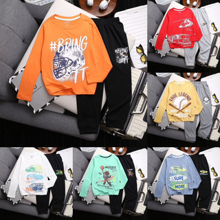 Bộ thun cotton dài tay bé trai size đại 5-16y, bộ quần áo thu đông bé trai