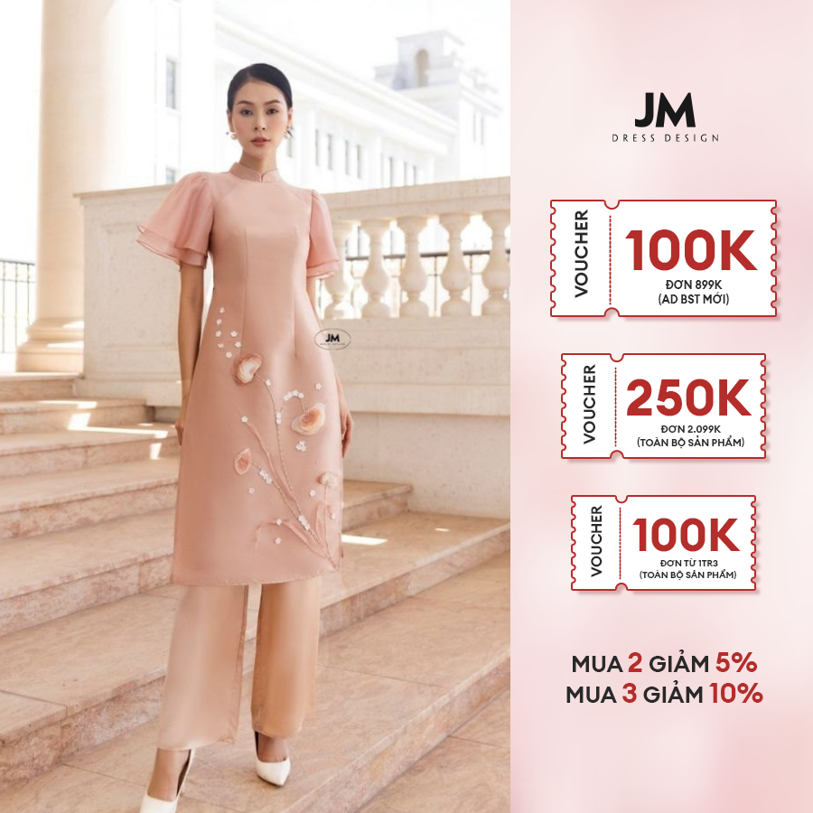 JM Dress Desgin - 	Quần áo dài suông lụa 3M06.2211S