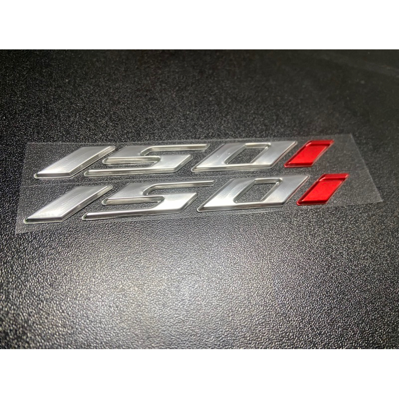 Cặp tem nổi số 125i - 150i  Trắng Đỏ Wave Thái, Click 125 150, Vario 125 150 2016 2017 2018 2019 2020 ...