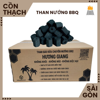 Than nướng BBQ, dã ngoại tiện lợi - Than nướng thịt gáo dừa không khói, an toàn TGD01 - conthachsaigon