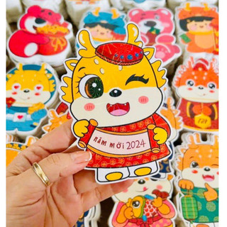 Set 100 chiếc ❤️ BAO LÌ XÌ TẾT CHIBI NHIỀU HÌNH NGỘ NGHĨNH MẪU MỚI 2024
