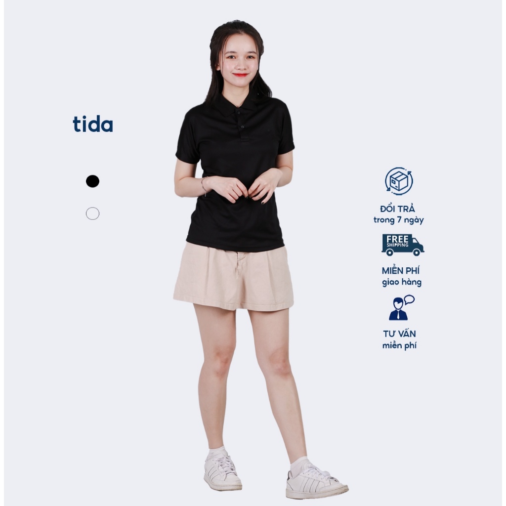 Áo polo nữ TIDA.OFFICIAL Cổ Trơn - Phong Cách Trẻ Trung Chuẩn Form - Co Giãn 4 chiều AP2