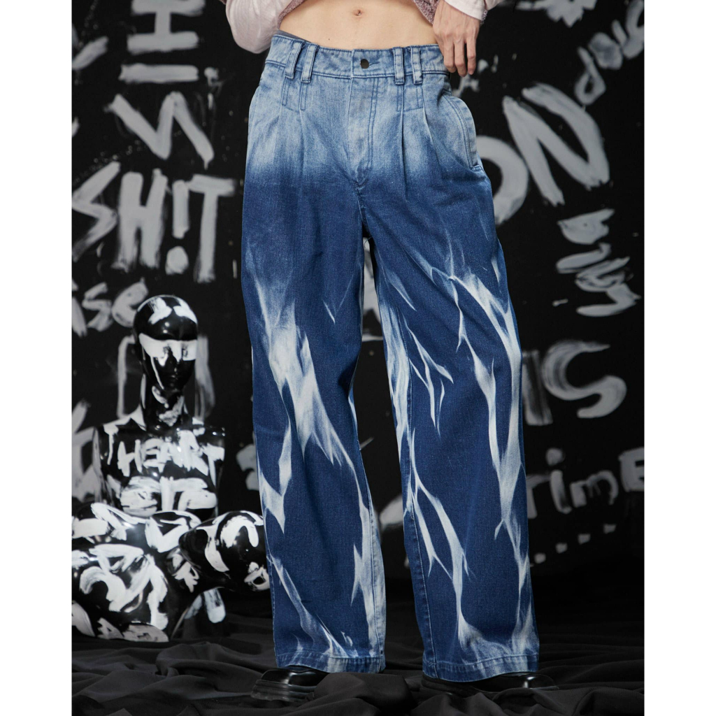 ILLUSION BLUE DENIM PANTS