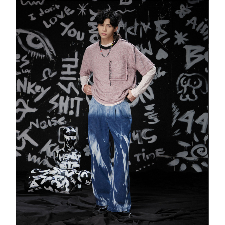 ILLUSION BLUE DENIM PANTS