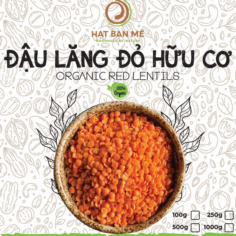 ĐẬU LĂNG ĐỎ SẠCH  - NHẬP KHẨU MỸ - HẠT BAN MÊ FOOD 